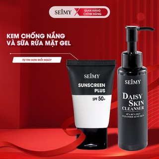  Combo Kem Chống Nắng Seimy và Sữa Rửa Mặt Gel 