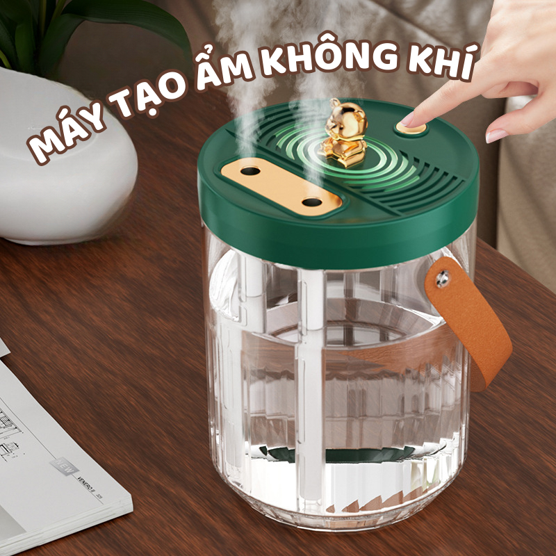 Máy Tạo Ẩm Không Khí Phun Sương Mini – Không Gây Tiếng Ồn, Giữ Ẩm Hiệu Quả Cho Thời Tiết Khô Hanh, Phòng Điều Hòa