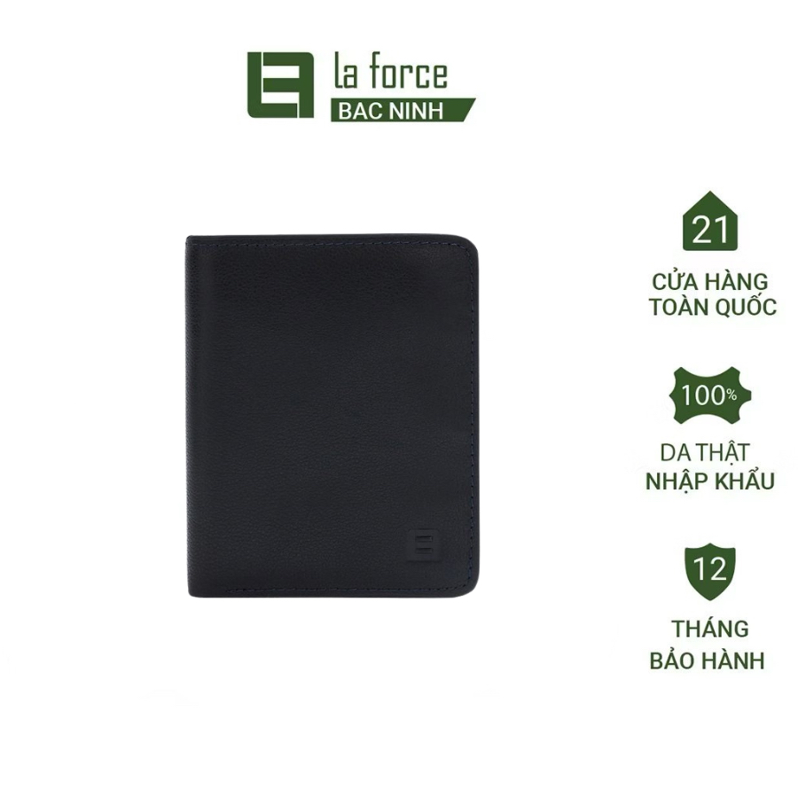 Ví da nam LAFORCE VLAD20126-2-D dáng đứng da trơn cao cấp CHÍNH HÃNG