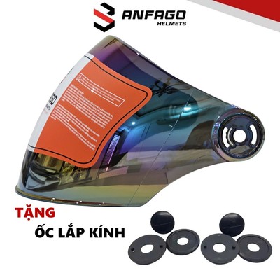 Kính thay thế mũ bảo hiểm 1/2, 3/4 ANFAGO Helmets, chống gió bụi, chắn nắng, tia UV, chống chói nắng