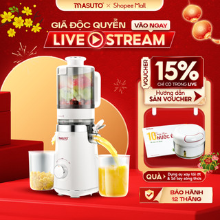  Máy ép chậm Masuto MS Fresh công suất 150W - Ép Nguyên Quả Kiệt Bã Ép Cần Tây Rau Củ Làm Kem 