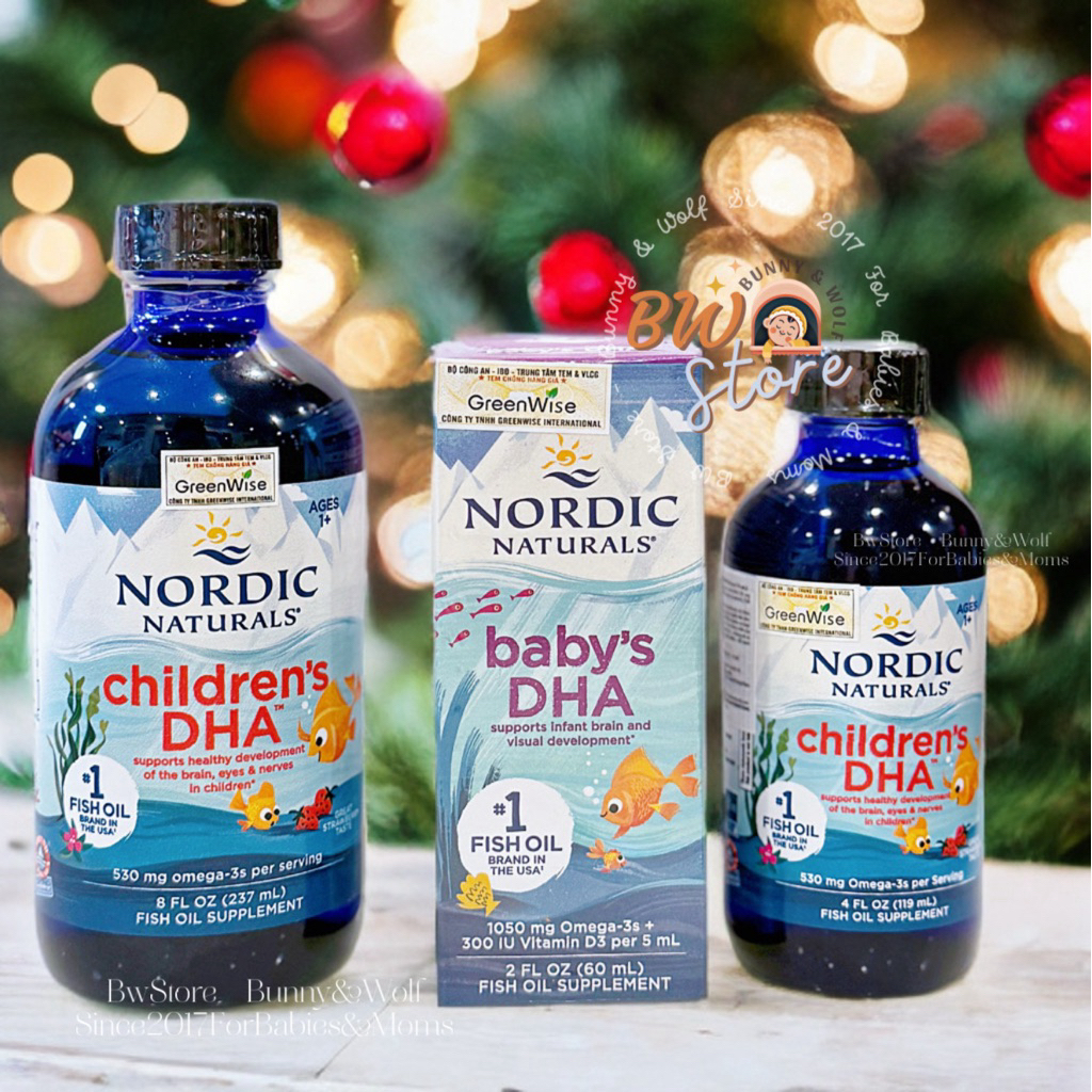 Nordic Naturals BABY's DHA /  Nordic Naturals CHILDREN's DHA - Nhập Khẩu Mỹ cho bé - Chai 60ml / 119