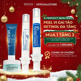   CHÍNH HÃNG  Peel da siêu vi tảo Mix Retinol Mocha Peel Da Mặt Cải Thiện Mụn Nám Skincare Tại Nhà Mua 1 Được 4 