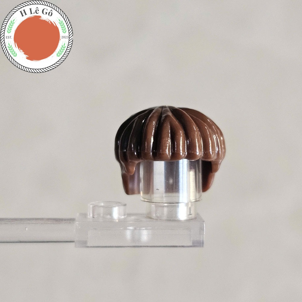 Phụ kiện tóc nam kiểu gáo dừa màu nâu cho Mini hàng mới