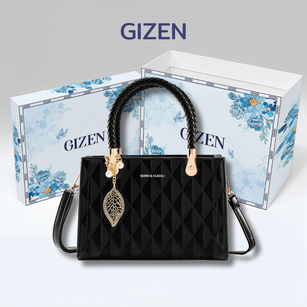 [CÓ HỘP FULLBOX] Túi quai xách nữ đi tiệc tặng mẹ phong cách sang trọng GIZEN TX14