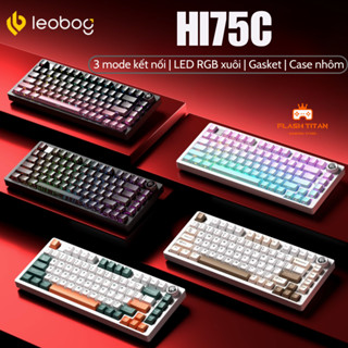  Bàn phím cơ không dây Leobog Hi75C - Case nhôm - 3 mode kết nối - LED RGB mạch xuôi - Có núm xoay 