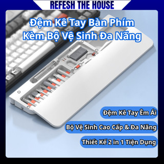 Kê tay bàn phím bộ vệ sinh đa năng Laptop PC Máy Ảnh Tai Nghe Airpods đệm kê tay kiêm bộ vệ sinh...