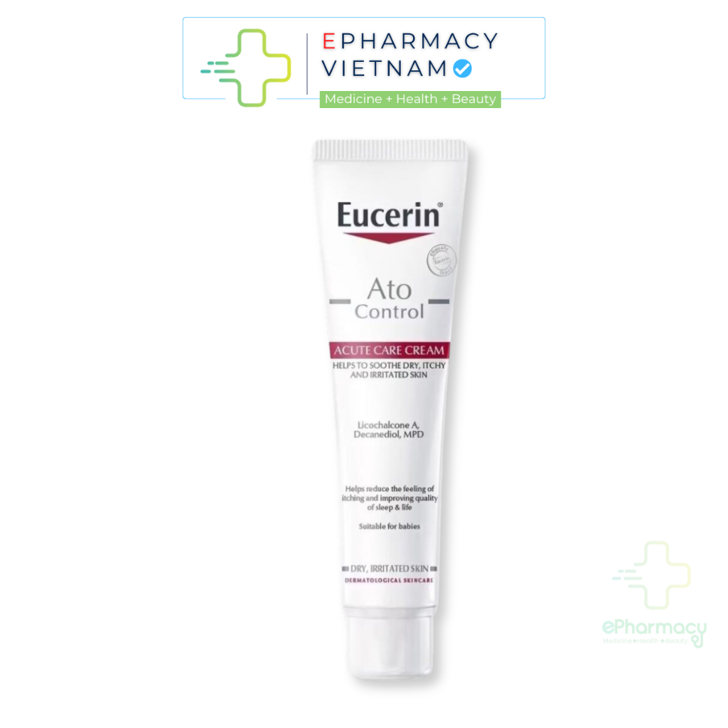 Kem Dưỡng Eucerin Ato Control Acute Care Cream Giúp Làm Dịu, Dưỡng Ẩm Da 40ml