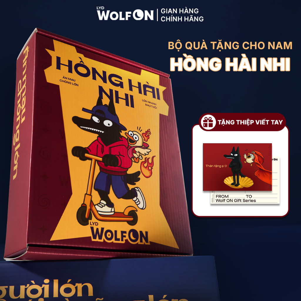 Hộp Quà Tặng LYD Wolf ON tặng kèm thiệp, Hộp Đựng Quà, Box Quà Tặng Cho Nam