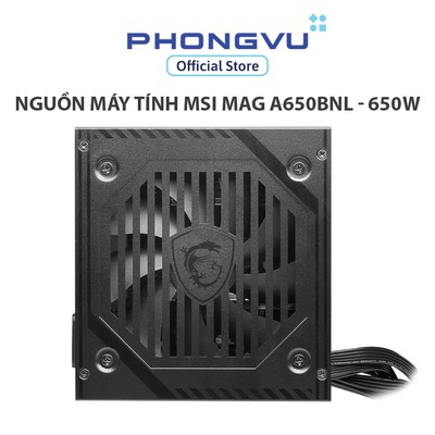Nguồn máy tính Msi MAG A650BNL - 650W - 80 Plus Bronze - Bảo hành 36 tháng