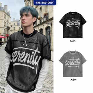  Áo Thun Cổ Tròn Nam Nữ The Bad God Red Riot Form Boxy Áo Lưới Mess 3D 