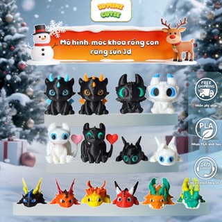  Mô hình Rồng con mini - Móc khóa rồng mini xoay khớp in 3D nhựa PLA an toàn đồ chơi cho bé 