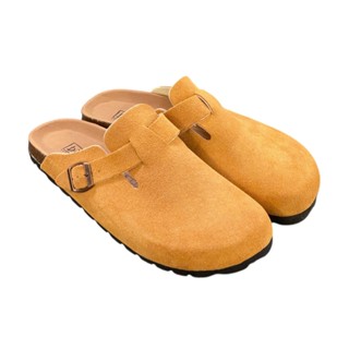  Dép Đế Trấu Kiểu Dáng Sục Boston Da Bò lộn nguyên tấm Thương Hiệu Bioline Unisex Nam Nữ - SDL 