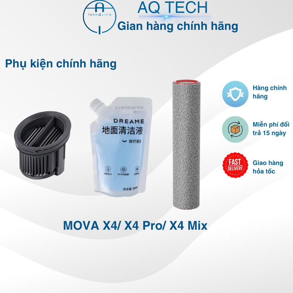 Chổi lăn thay thế Mova X4, X4 Pro, X4 Mix - Con lăn thay thế Mova X4, X4 Pro, X4 Mix - Phụ kiện Mova
