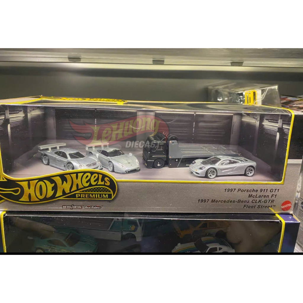 LeHuong Diecast - Xe mô hình Hot Wheels Diorama Set | Porsche 911 GT1, Mercedes CLK-GTR, McLaren F1