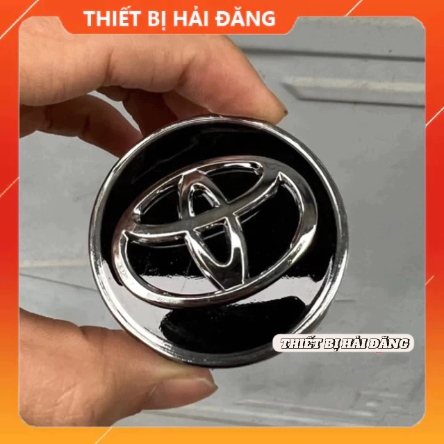 Logo chụp mâm, ốp lazang bánh xe Toyota Vios (2019-2023), Corolla, Yaris - Đường kính ngoài: 53mm