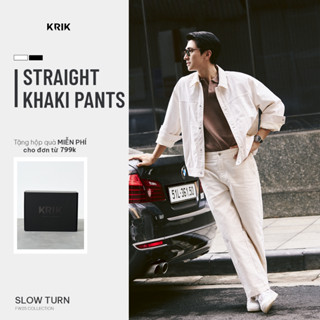  Quần Kaki Nam KRIK Form Straight Chất Liệu Cotton Thiết Kế Basic Hack Dáng Trẻ Trung QK6558 