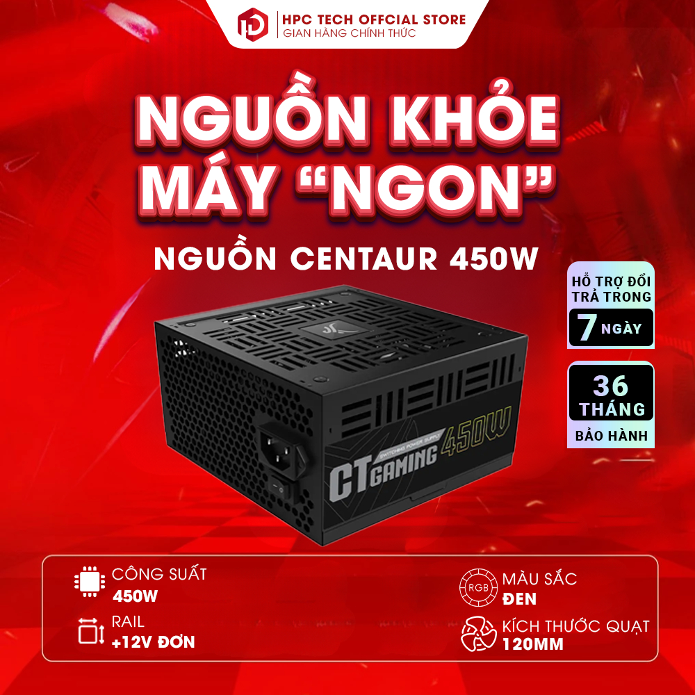 Nguồn máy tính CENTAUR 450W công suất ổn định - Hàng chính hãng