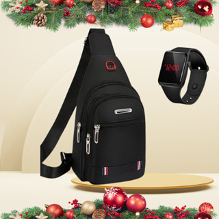 Túi đeo chéo nam tặng kèm đồng hồ ngẫu nhiên sang trọng - Túi chéo nam Hàn Quốc TC78+DHT2