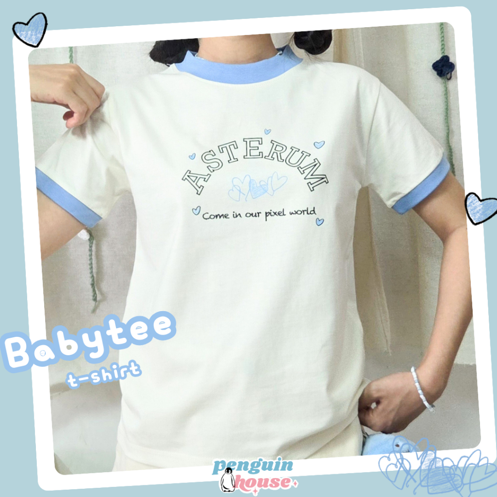 Áo thun babytee phối viền Asterum - Sản phẩm của Penguin House