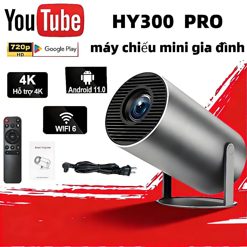 Máy Chiếu Mini HY300 PRO Full HD 1080P – Hỗ Trợ 4K Android 11 – Xem Phim Gia Đình