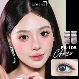   6m  Lens mắt FA-105 Choco màu nâu socola tự nhiên size vừa - thương hiệu LUNA EYES 