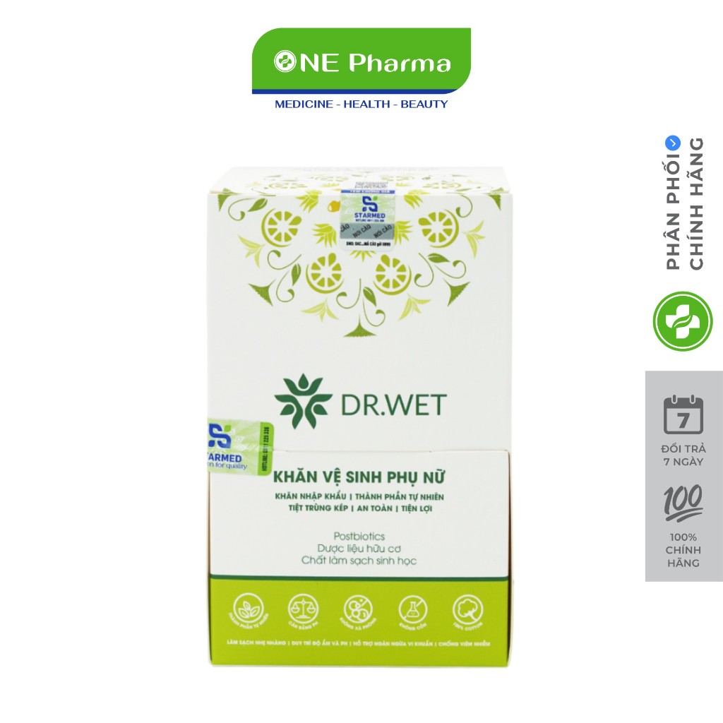 Khăn Lau Vệ Sinh Phụ Khoa Dr.Wet - Hộp 25