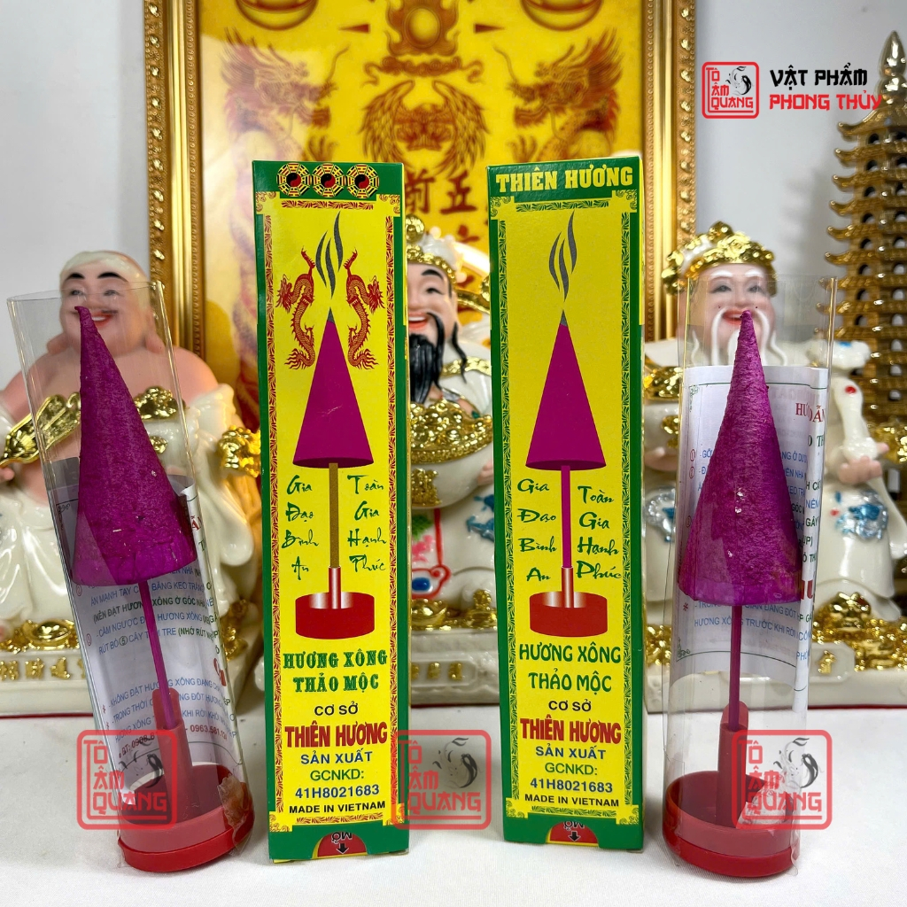 [Loại cao cấp]Nhang hương xông nhà phong thủy thảo dược Thiên Hương tẩy uế đem lại tài lộc may mắn- TÔ TÂM QUANG