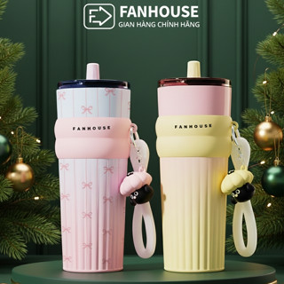  Ly giữ nhiệt 710ml Fan House Côc Candy Ceramic 316L phủ sứ bình giữ nhiệt 12h khắc tên theo yêu cầu 