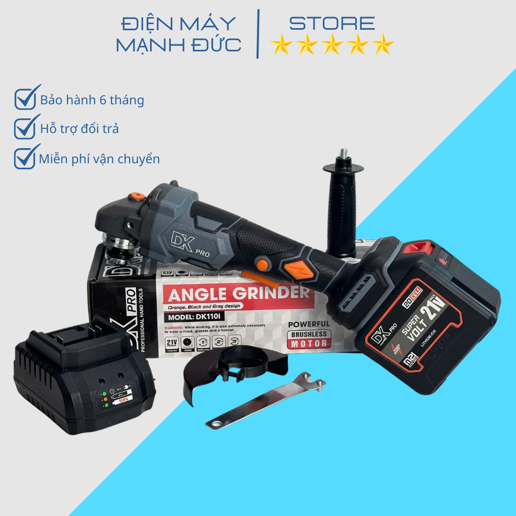 Máy Mài Pin DKPRO DK1101 Động Cơ Không Chổi Than Chân Pin Phổ Thông