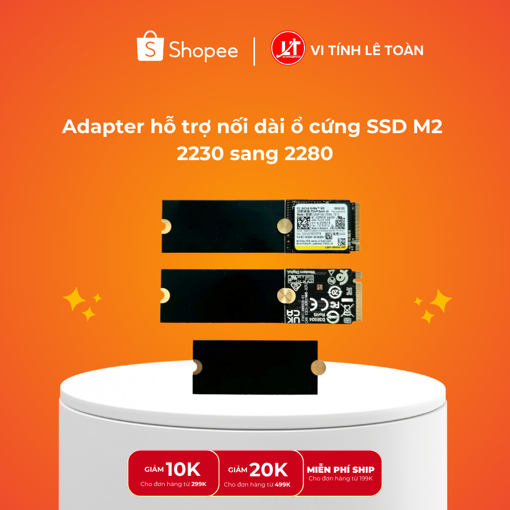Adapter hỗ trợ nối dài ổ cứng SSD M2 2230 sang 2280