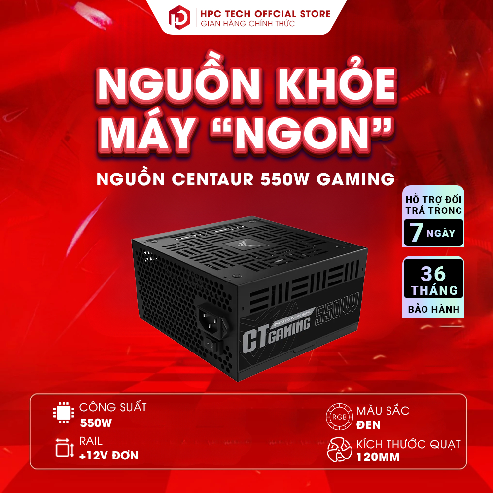 Nguồn máy tính công suất thực Centaur 550W - Hàng Chính Hãng
