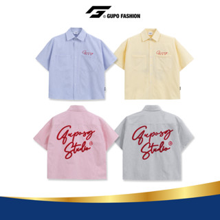  Áo Sơ Mi Tay Ngắn Boxy Thêu Xù Gupo’sg Studio Vải Oxford Unisex Local Brand GUPO – TS04 