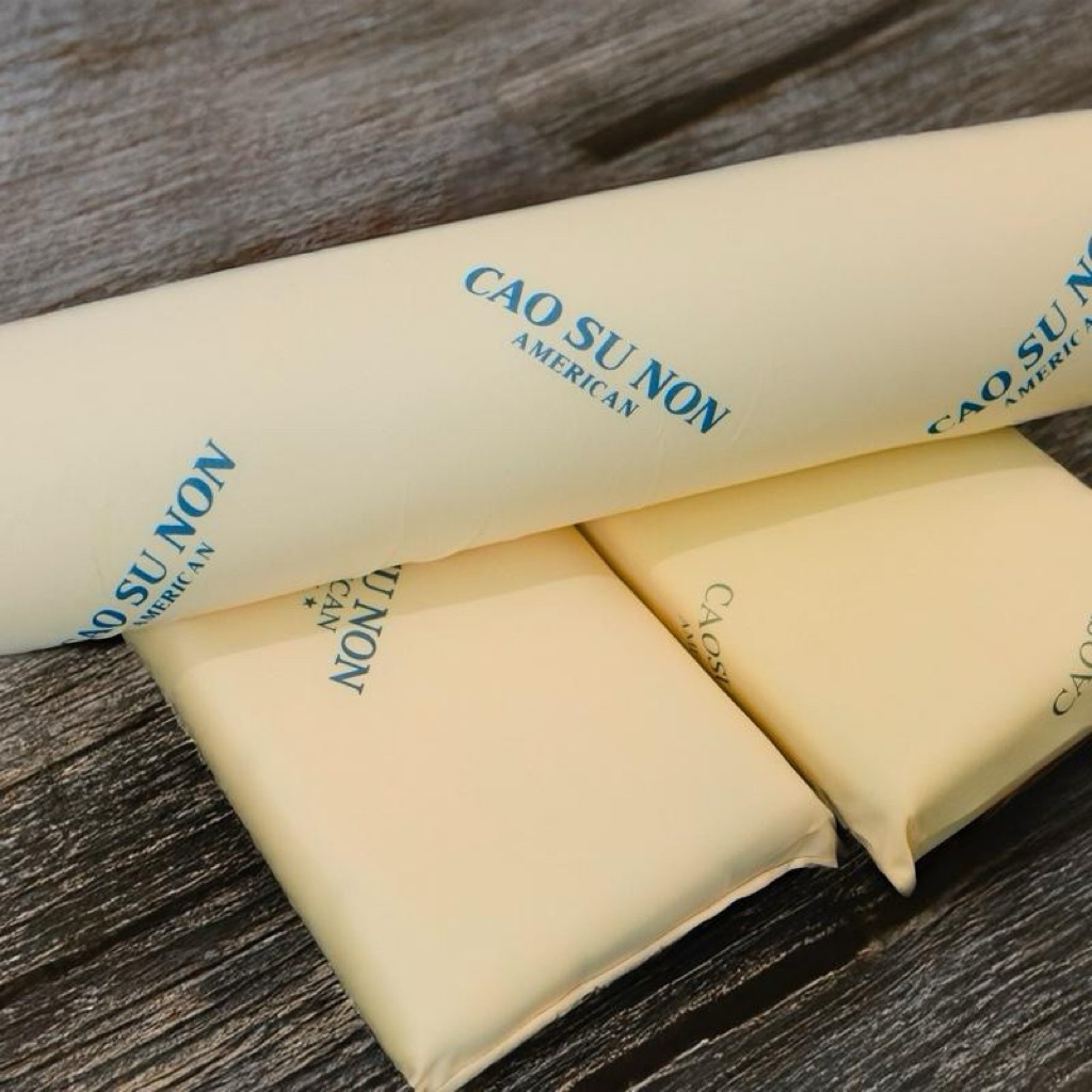 combo 3 gối ( 2 gối nằm, 1 gối ôm) cao su nhân tạo