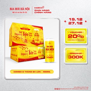  COMBO 2 Thùng 24 lon Bia Hơi Hà Nội – HABECO  500ml lon  - Phiên bản Tết 2026 