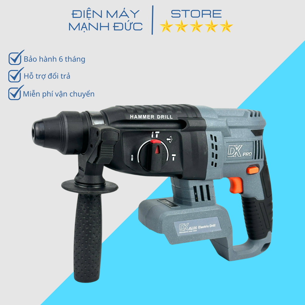 Thân Máy Khoan Bê Tông Pin DKPRO TR2-26 Động Cơ Lõi Đồng Chân Pin Phổ Thông