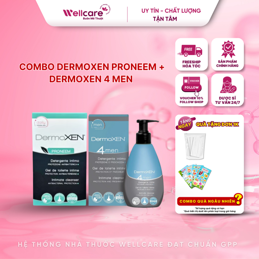 Combo DermoXen 4Men,Proneem Chăm Sóc Sức Khỏe Sinh Sản
