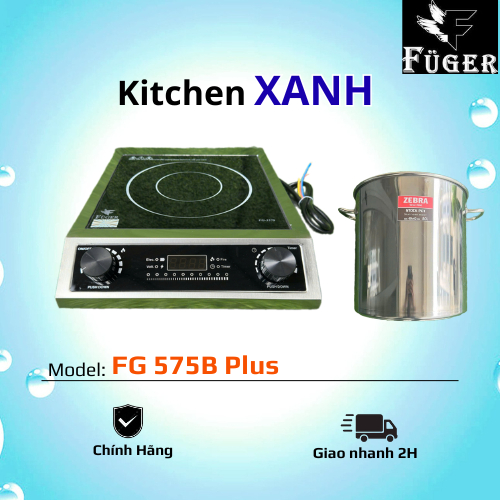 Bếp Từ Công Nghiệp FUGER - FG 575B PLUS - Bản mới cực khỏe - 2 trái tim mạch IGBT - Sôi liu riu