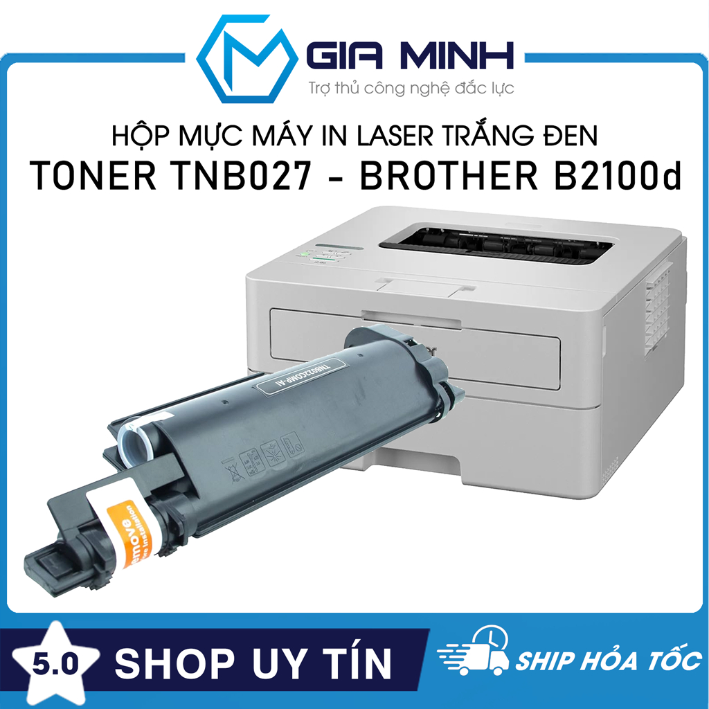 Hộp Mực Máy In Toner TNB022 / TNB027 - Tương Thích Máy In Laser Brother B2100d - Full VAT - Full Box