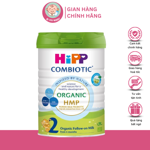 Sữa bột công thức HiPP 2 Organic Combiotic 800g bổ sung DHA trực tiếp dành cho trẻ nhỏ