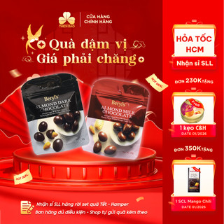  Socola Beryl's Chocolate Hạnh nhân Milk Dark gói 45g 