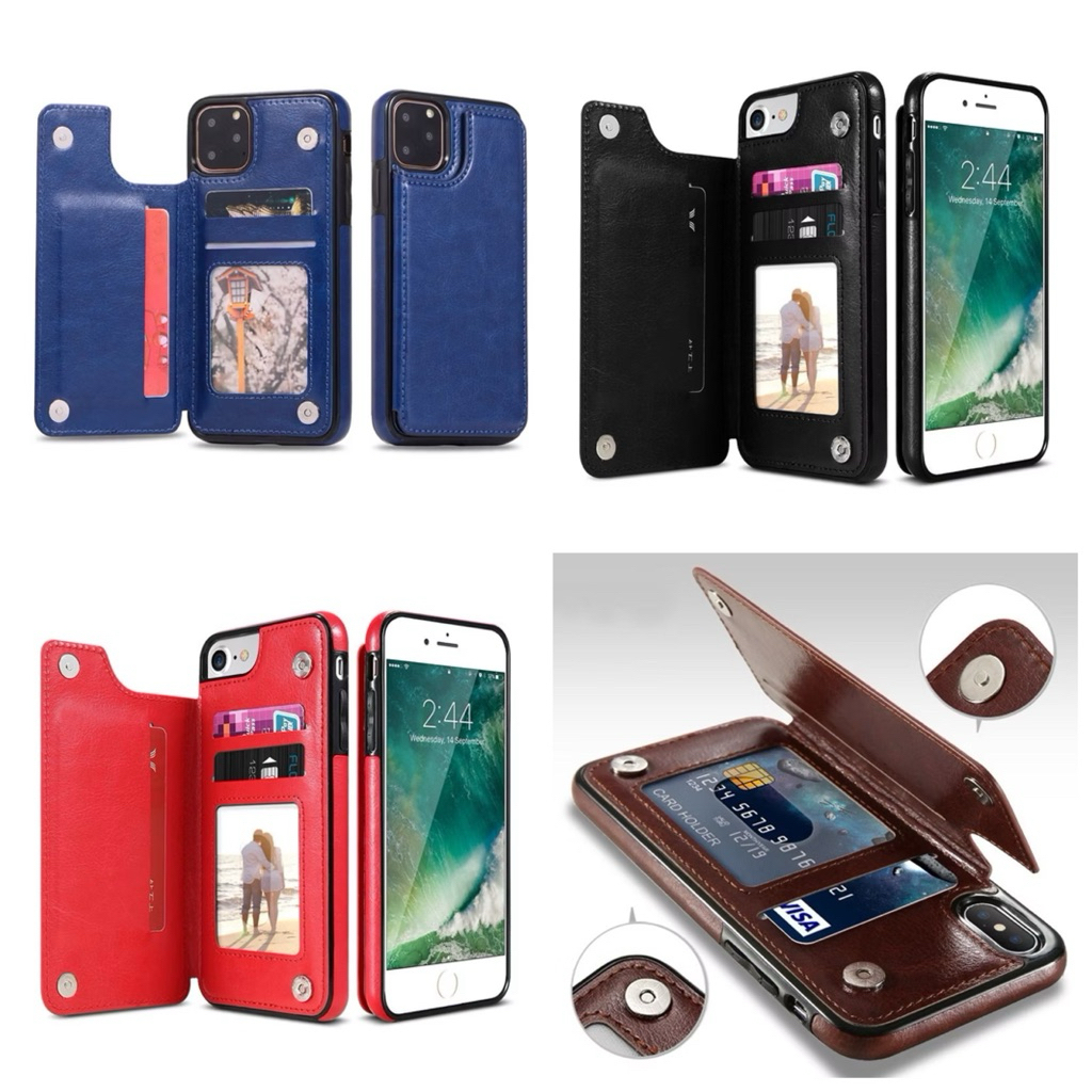 ốp lưng da thiết kế ngăn card cao cấp iphone 12mini 13mini 17 17promax 17plus air 17pro 16 15 14 13 