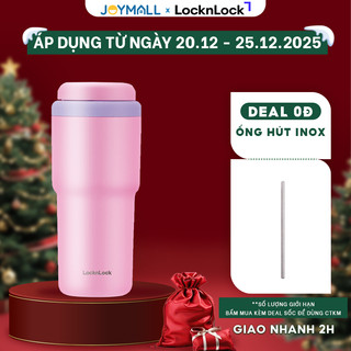 Ly giữ nhiệt LocknLock 480ml Hồng Daily Macaron Tumbler LHC3292PIK Hàng chính hãng 316L - JoyMall 