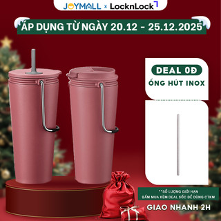  Ly giữ nhiệt LocknLock Bucket LHC4268 LHC4269 540ml Hàng chính hãng hồng đậm có quai xách-JoyMall 