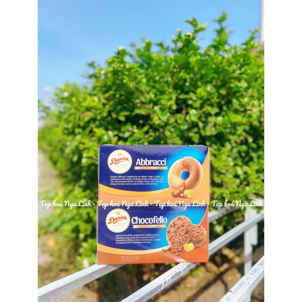 [168gr] Bánh quy bơ cacao Danisa Abbracci/Chocofello