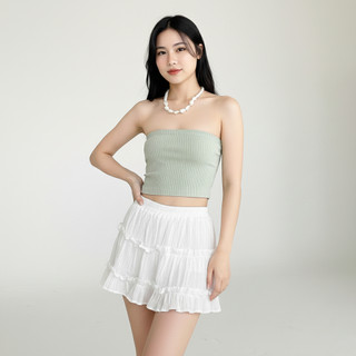  Chân váy kiểu bèo 2 tầng PINKSTORE29 dáng xòe phong cách dễ thương xinh xắn C075 
