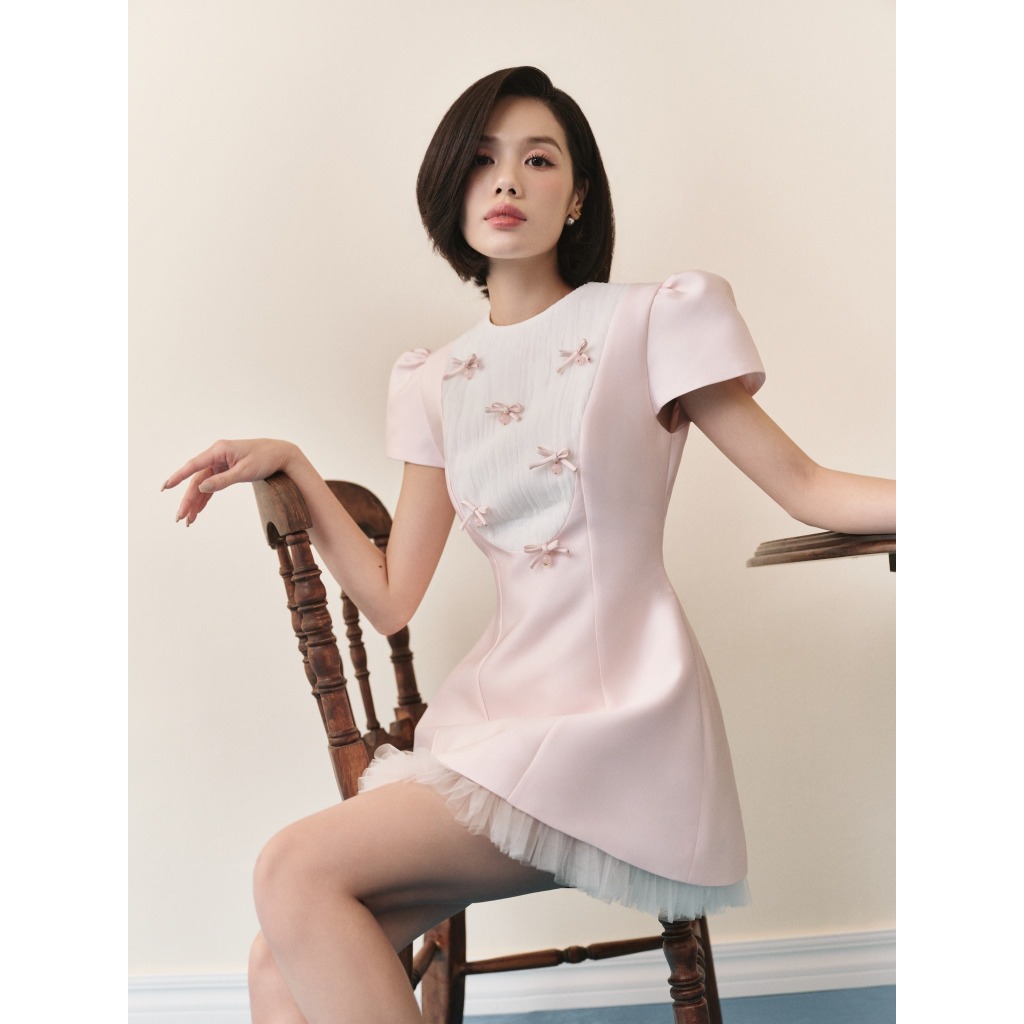 Đầm OLV chiết eo đứng form thanh lịch A Line White Layered Mini Dress nhiều màu phù hợp đi tiệc | BigBuy360 - bigbuy360.vn