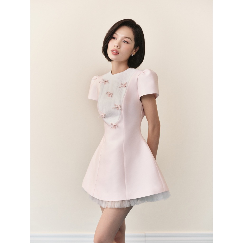 Đầm OLV chiết eo đứng form thanh lịch A Line White Layered Mini Dress nhiều màu phù hợp đi tiệc | BigBuy360 - bigbuy360.vn