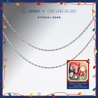  Dây Chuyền Đôi Bạc S925 JENSY "Eternal Bond" VCBG0QY1X Vòng Cổ Đôi Bạc Nam Nữ Tình Yêu 