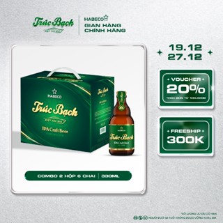  Bia Trúc Bạch IPA Craft - Nồng độ cồn 6,5% - Hộp 6 chai 330ml chai 